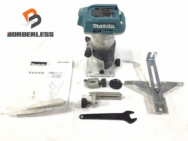 ☆中古動作品☆makita マキタ 18V 充電式トリマー RT50D 本体のみ コードレス ルーター 木材加工 穴あけ トリミング 87829