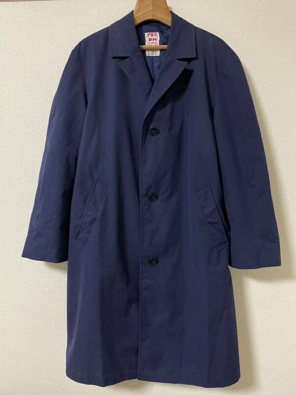 French Army Rain Coat 青 size72C(S位) ヴィンテージ