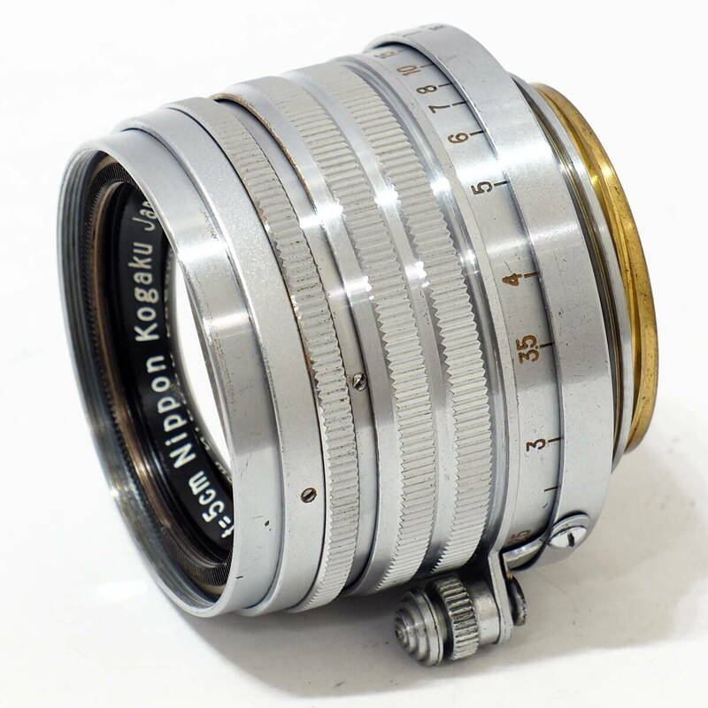 NIKKOR H.C 5cm F2 for L39 Leica Screw Mount All Chrome Silver L:No.645294 近接可能 SUMMICRON 50mm 凌ぐ傑作 ミラーレスはニッコール