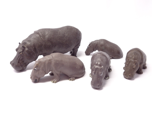 BRITAINS Hippopotamus Figure ブリテン カバ フィギュア 5体セット 送料別 