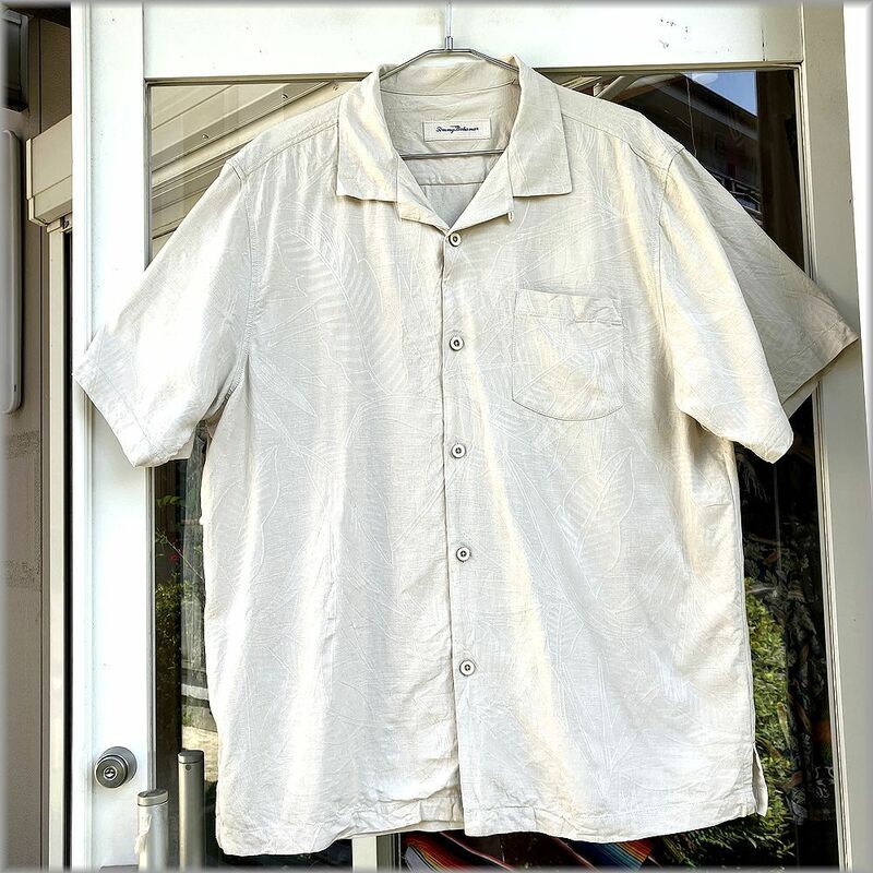 ★Tommy Bahama　トミーバハマ　00s　シルク　ボックス型　開襟　半袖シャツ　L★検 90s オープンカラー アロハシャツ ビンテージ 古着