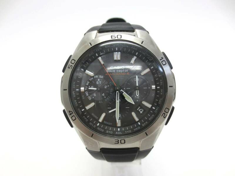 【5-117】稼働品 CASIO カシオ weve ceptor ウェーブセプター WVQ-M410 電波ソーラー メンズ 腕時計 