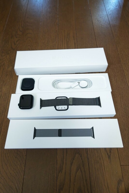Apple Watch Series 7（GPSモデル）Cellular - 45mm アップルウォッチ Midnight Aluminium ミラネーゼループ セルラー MKMJ3J/A