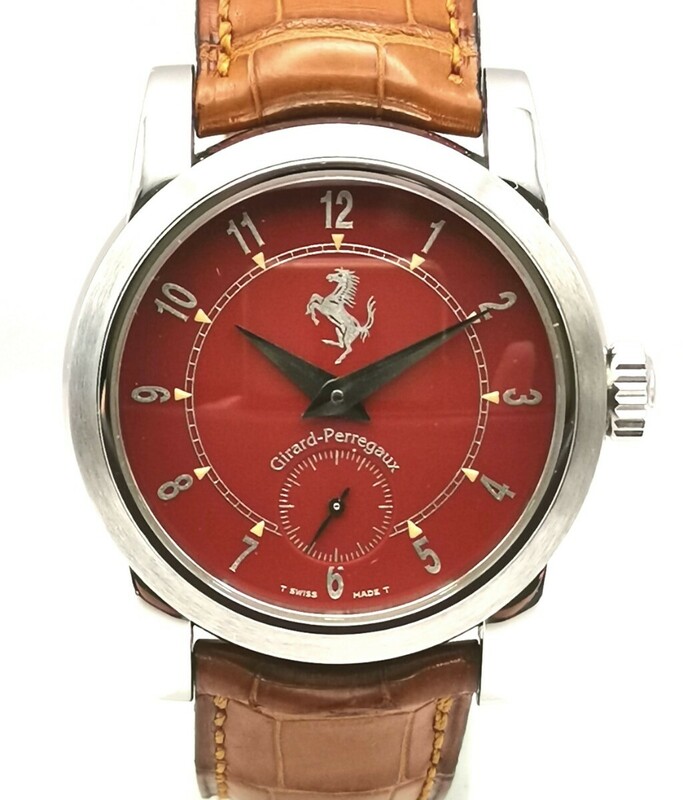 美品 ジラールペルゴ 8030 フェラーリ スモセコ レッド GIRARD PERREGAUX 自動巻き 時計