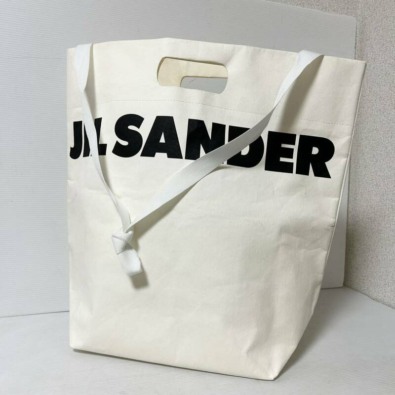 JIL SANDER ジル サンダー　ショッパー　ペーパーバッグ　トートバッグ ショッピングバッグ　2way ホワイト　＊47