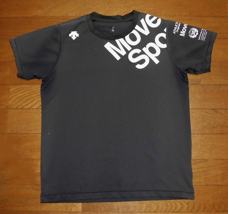 DESCENTE MOVE SPORT デサント ムーヴ スポーツ サンスクリーン 半袖 ドライ メッシュ Tシャツ BK S USED 美品/トレーニングスポーツシャツ
