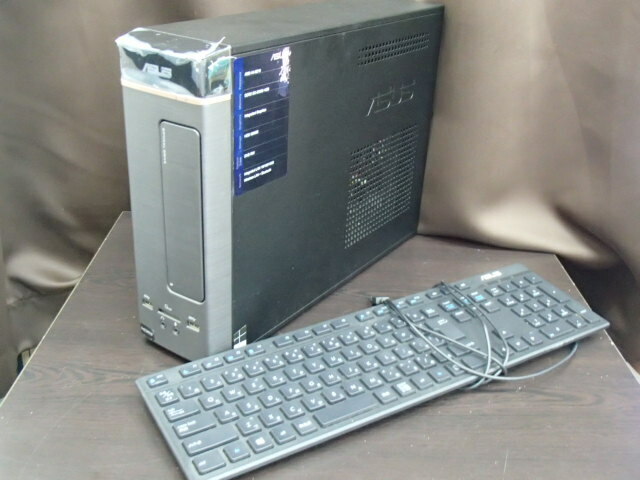 #60906【現状品】ASUS A20DA-6210 デスクトップパソコン AMD A4 メモリ4GB HDD500GB　キーボード付 電源コードなし