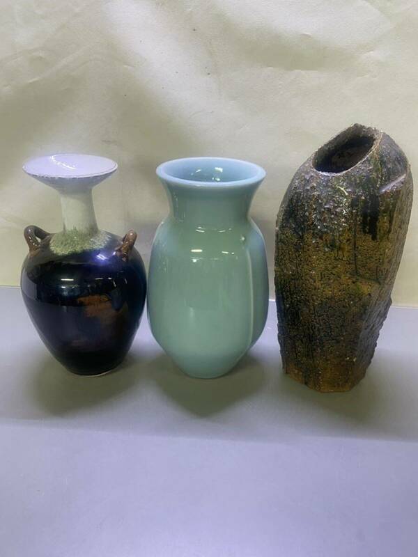 花瓶 花器 壺 陶器 インテリア 花入 置物 焼物 3点まと発送サイズ140