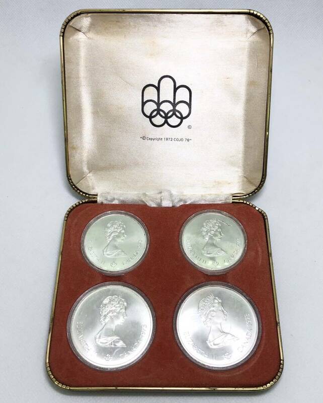 モントリオールオリンピック 記念銀貨 4枚 セット 5ドル×2枚 10ドル×2枚 シルバー 925 オリンピック記念コイン 銀メダル