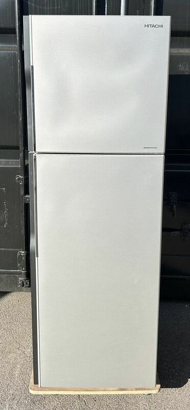 E14UCD HITACHI 日立 2ドア ノンフロン 冷凍冷蔵庫 R-23HA 2018年製 スリム幅大容量 シルバー チルドケース インバータ制御 225L