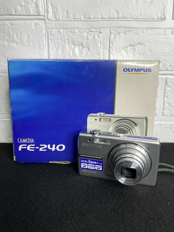 【FS03282000】OLYMPUS FE-240 コンパクトデジタルカメラ デジカメ Canon デジタルカメラ キャノン パナソニック オリンパス シルバー
