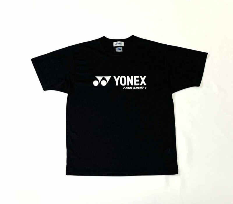 YONEX ヨネックス // VERY COOL 半袖 プリント ドライ Tシャツ (黒) サイズ S