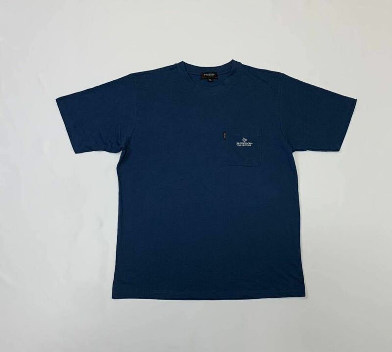 (未使用) DUNLOP // 半袖 ロゴマーク刺繍 Tシャツ・カットソー (マリンブルー系) サイズ XL