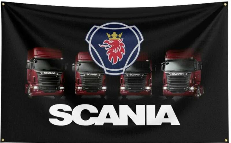 スカニア フラッグ ブラック SCANIA ヘッド4台 送料無料