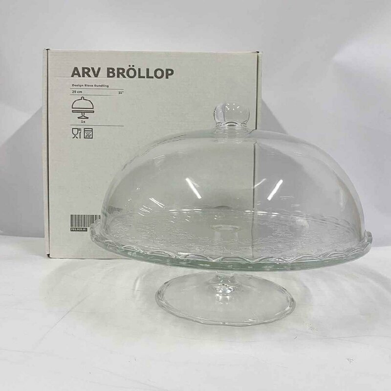 ARV BROLLOP ケーキスタンド＜キッチン用品＞アルヴ ブローロップ サービングスタンド フタ付き クリアガラス テーブルウエア 生活雑貨