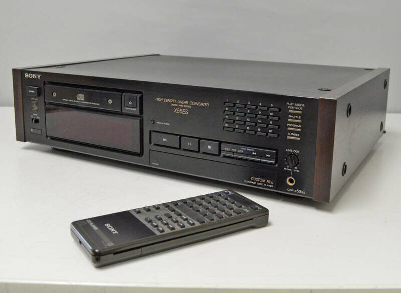 SONY CDP-X55ES 高級CDプレーヤー 電源確認済み/ジャンク リモコン付 ソニー CDデッキ ys973