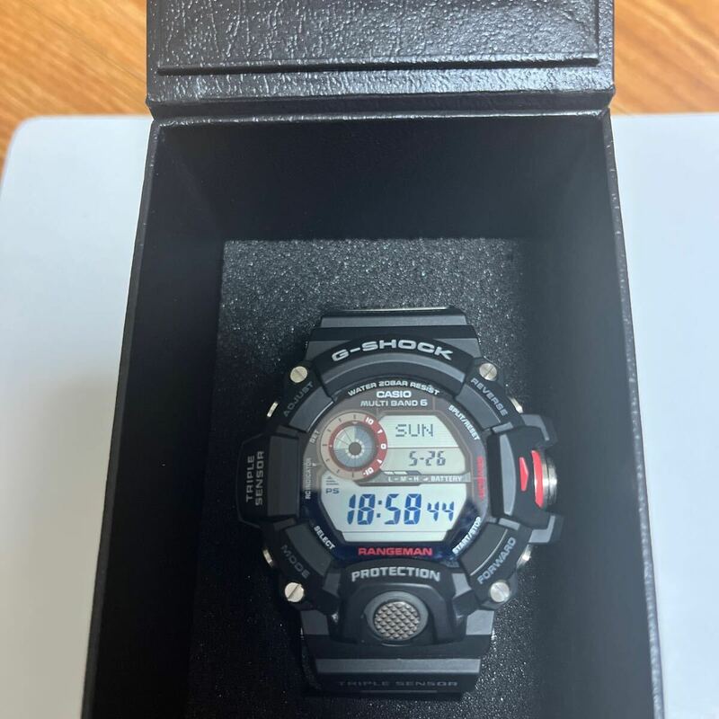 美品！★CASIO カシオ G-SHOCK GW-9400J 腕時計 RANGEMAN レンジマン デジタル ブラック 