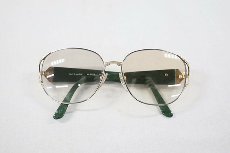 ◎ 中古品 Karl Lagerfeld カールラガーフェルド KL8753 サングラス 59ロ15 グリーン ゴールド ブラウン ユニセックス 眼鏡