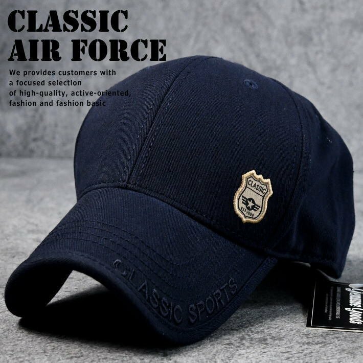 U.S.AIR FORCE キャップ 帽子 メンズ レディース 野球帽 ミリタリー キャンプ アウトドア アメカジ 7988122 M ネイビー 新品 1円 スタート