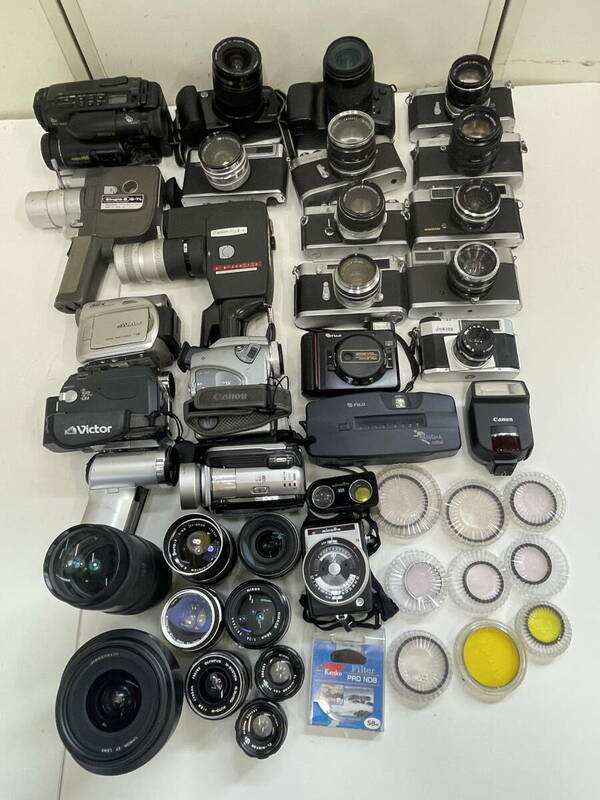☆k78 カメラおまとめ♪YASHICA/CANON/Nikon/minolta/OLYMPUS/Victor/FUJI