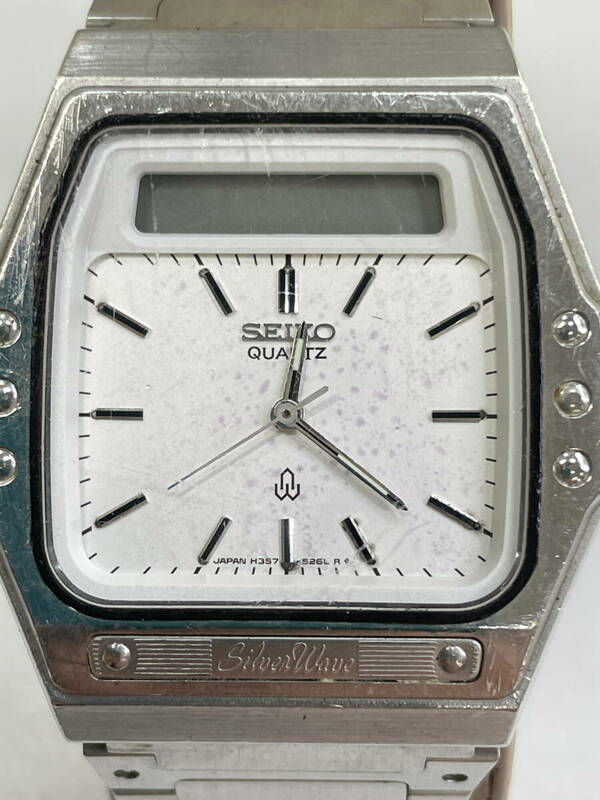 ☆k103　SEIKO セイコー シルバーウェーブ クォーツ アナデジ H357-514A 腕時計　メンズ腕時計