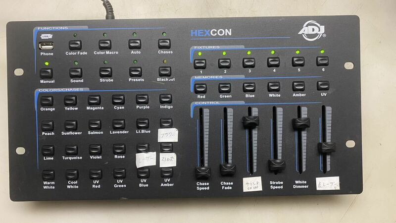 【確認動画】65043 AMERICAN DJ /HEXCON DMXコントローラー 通電確認 中古 現状品