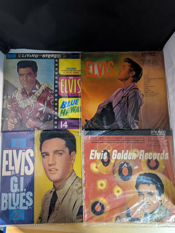 エルヴィス・プレスリー　LPレコード4枚 EPレコード3枚　VHS2本まとめ　ブルーハワイ　G.I.ブルース、Golden Records、さまよう青春など