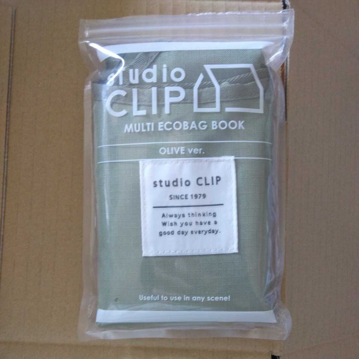 studio clip エコバッグ ブック　スタジオ　クリップ　買い物袋　袋　バック　トートバッグ　トート　宝島社　本　開封済み