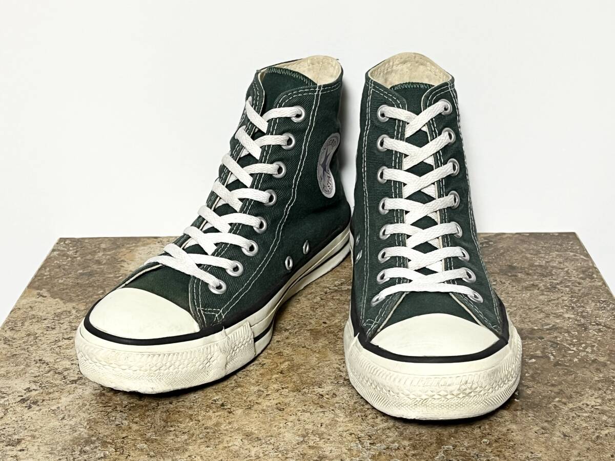 90's/USA製★CONVERSE/コンバース ALL STAR/オールスター Hi パイン グリーン/緑 7 25.5cm ビンテージ