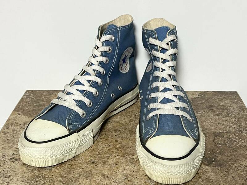 90's/USA製★CONVERSE/コンバース ALL STAR/オールスター Hi ブルー 7 25.5cm ビンテージ