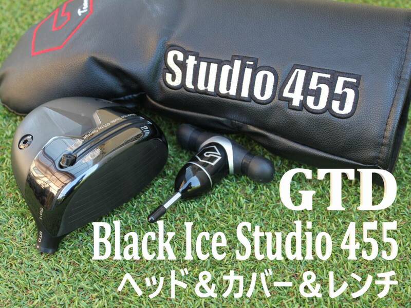 【1Wヘッド単品】　GTD　Black Ice Studio 455　10°　ヘッドカバー　専用レンチ　メンズドライバー　爆飛び　地クラブ　武井ジョージ