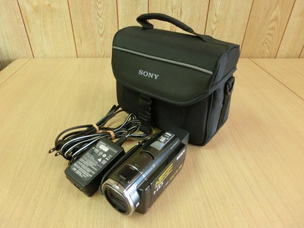 動作保証■SONY ソニー デジタルビデオカメラ ハンディカム Handycam 黒/ブラック系 HDR-CX520V 本体/電源コード/ソフトケースセット■