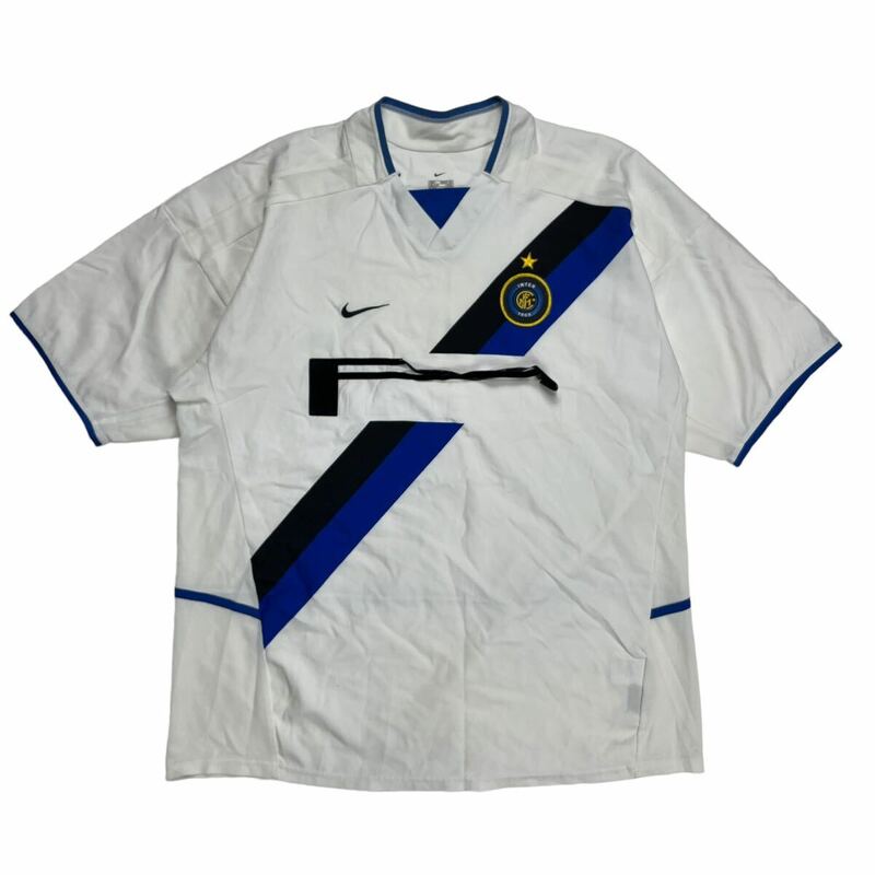 NIKE ナイキ Inter インテル サッカー 11-12シーズン アウェイユニホーム ロゴ刺繍 ホワイト L