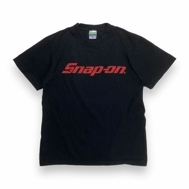 Snap-on スナップオン ロゴプリント 半袖Tシャツ 両面プリント ブラック S 自動車 バイク モータースポーツ