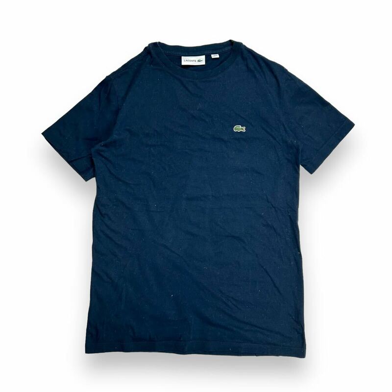 定番LACOSTE ラコステ 半袖Tシャツ カットソー ネイビー XS ワンポイントロゴ