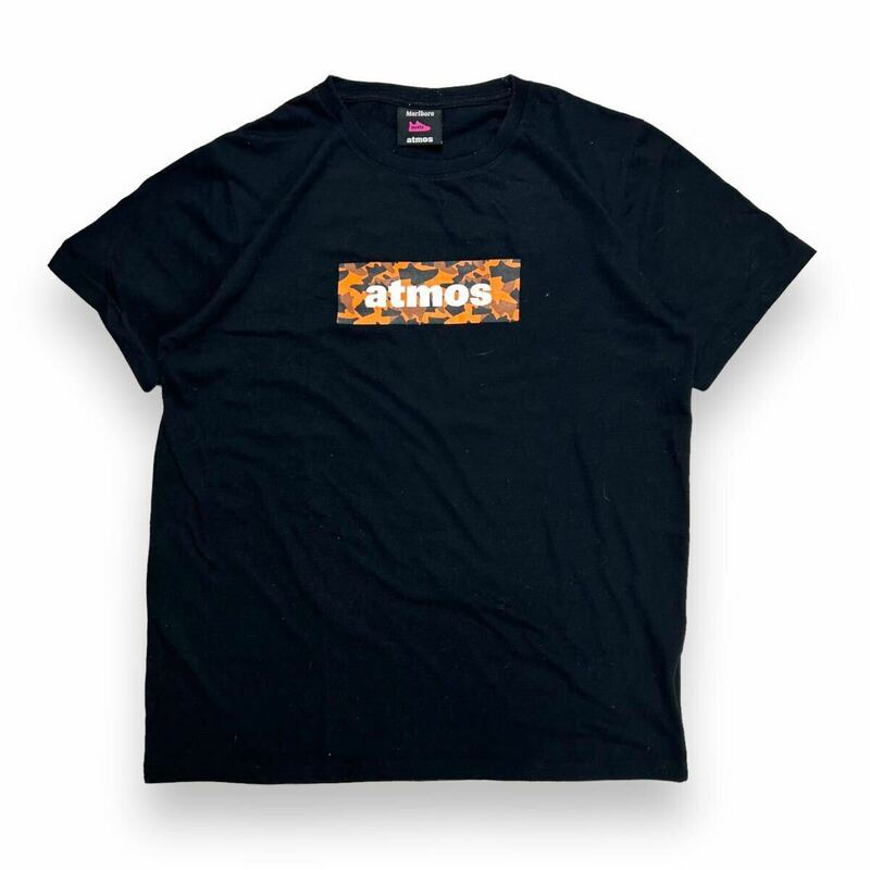 atmos アトモス Marlboro コラボ 半袖ロゴTシャツ カットソー ブラック デジカモ ストリート