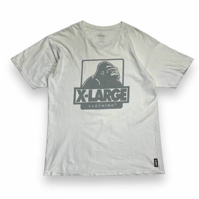 X-LARGE エクストララージ 半袖Tシャツ カットソー カジュアル ストリート ビックロゴ ホワイト L