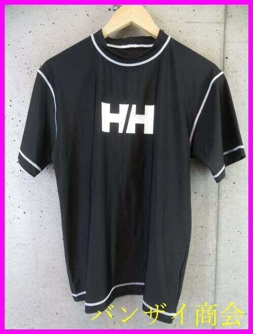 【送料300円可】9250s1◆良品です◆HELLY HANSEN ヘリーハンセン 半袖ラッシュガード M/ドライシャツ/水着スイミング/アウトドアジャケット