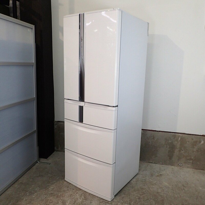MITSUBISHI 三菱 MR-R47Z-W 冷蔵庫 ホワイト 冷凍庫 2015年製 465L ノンフロン 大型 調理 料理 オフィス家電 EG13338 中古