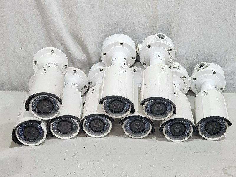 [ジャンク] メーカー不明 バレット型ネットワークカメラ IR 防犯カメラ Model：3302 3台 + Model：3301 6台