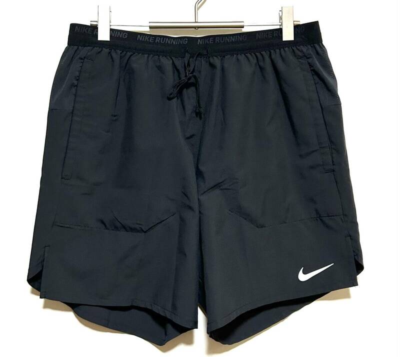 【美品】NIKE DRI-FIT ストライド ショーツ（L）黒 ナイキ ドライフィット 速乾 ショート パンツ ランパン ランニング マラソン トレ ジム