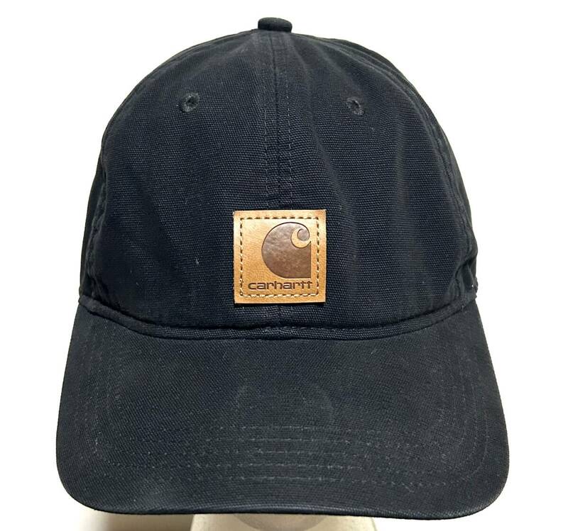 Carhartt Odessa Cap（Free Size）黒 カーハート キャップ 帽子 浅め ウォッシュ加工