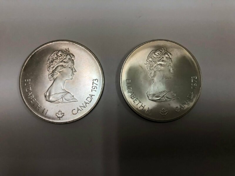 【コレクション】カナダ　モントリオール五輪　銀貨　1976年　5ドル銀貨　2点まとめ　SV925　総49.2g