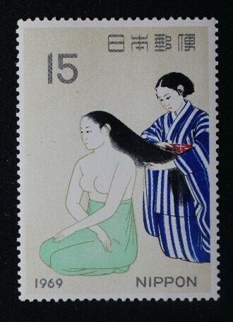 ☆コレクターの出品 切手趣味週間 『髪』１５円 ＮＨ美品 J-21