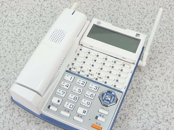 ■β Saxa/サクサ 30ボタン DECT カールコードレス 電話機 【CL820】(W) ビジネスフォン/16年製 データ消去済 【0513-03】