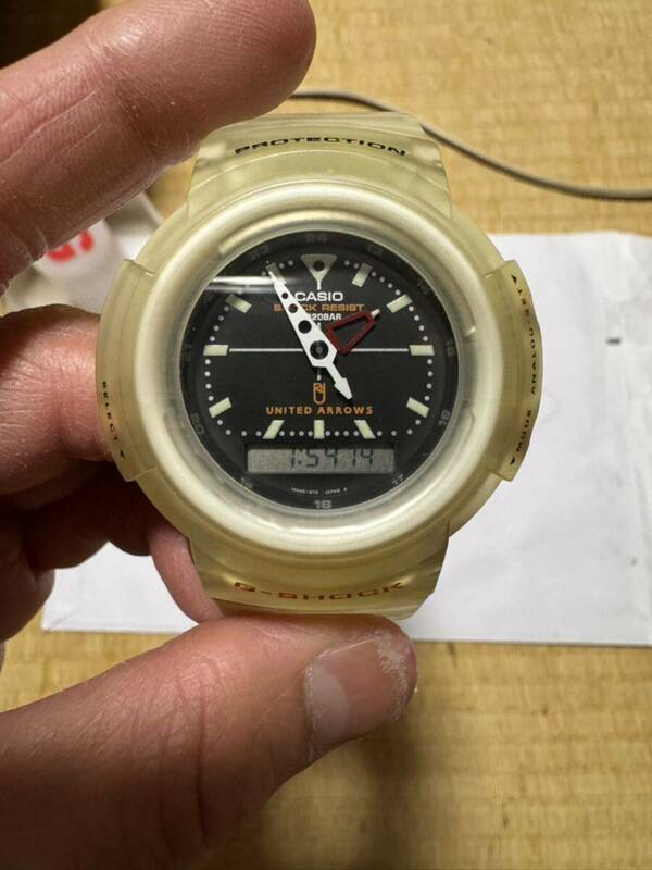 当時物カシオ　G−SHOCK 国内　AW−500UA−2 時計　ユナイテッドアローズ限定　アナログ(中古品)美品