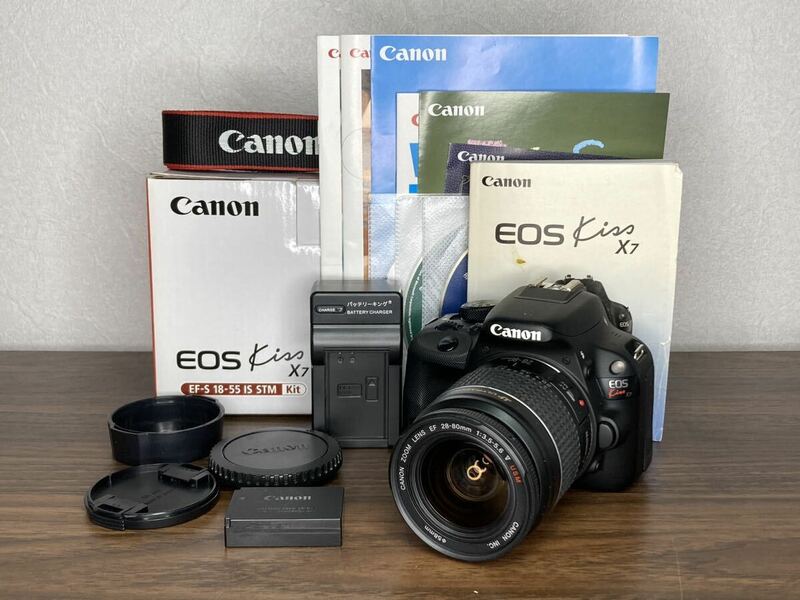 Y387【付属品多数】キャノン Canon EOS Kiss X7 レンズセット