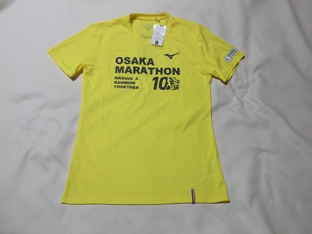 O-956★大阪マラソン2022 10th 記念Tシャツ(Ｍ)ミズノ製★