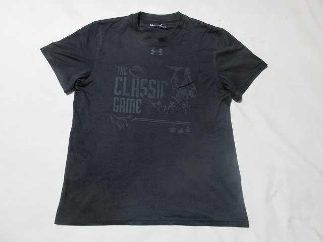 R-75★アンダーアーマー 1310139♪黒色/バスケットボール/THE CLASSIC GAME/半袖Tシャツ(LG)★