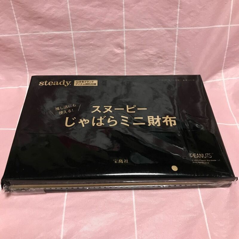 スヌーピー　じゃばらミニ財布　ウォレット　steady 2023年12月号　付録　